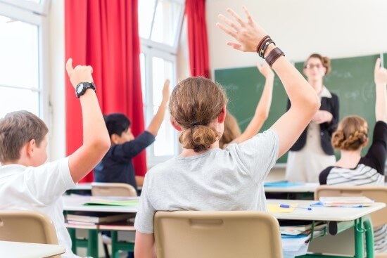 Schulfach Deutsch fördert die Stiftung Deutsche Sprache - Bild mit Schülern im Klassenzimmer